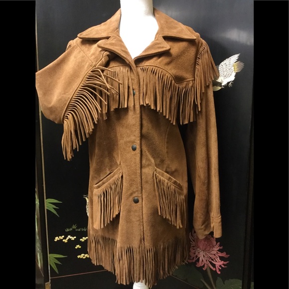 The Leather Shop Jackets & Blazers - 70’s BOHO at its Best! Leather Suede Fringe Jacket